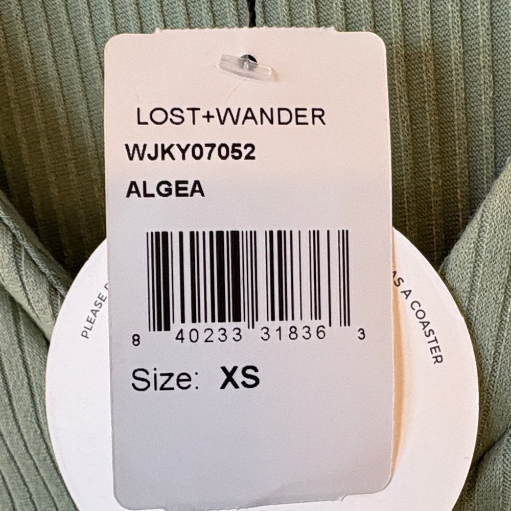 Lost + Wander Olive Ribbed Button-Down Top - Picture 2 of 9